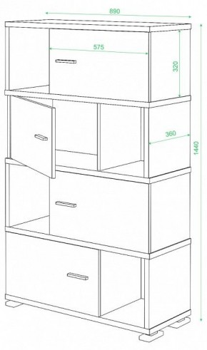 Тумба комбинированная Домино СБ-30/4 в Елабуге - elabuga.mebel24.online | фото 3