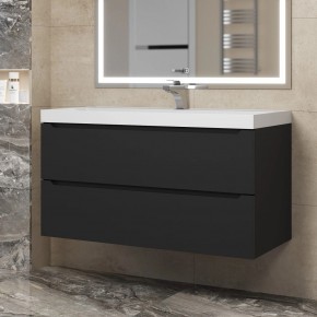 Тумба под раковину Uperwood Tanos 100 см, подвесная, черная матовая в Елабуге - elabuga.mebel24.online | фото 8