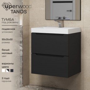 Тумба под раковину Uperwood Tanos 50 см, подвесная, черная матовая в Елабуге - elabuga.mebel24.online | фото 4
