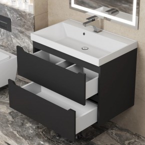 Тумба под раковину Uperwood Tanos 70 см, подвесная, черная матовая в Елабуге - elabuga.mebel24.online | фото 2