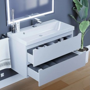 Тумба под раковину Uperwood Tanos 90 см, подвесная, белая матовая в Елабуге - elabuga.mebel24.online | фото 4