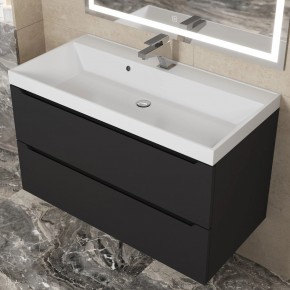 Тумба под раковину Uperwood Tanos 90 см, подвесная, черная матовая в Елабуге - elabuga.mebel24.online | фото 11