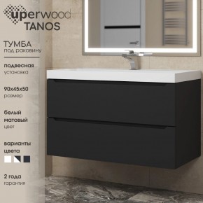 Тумба под раковину Uperwood Tanos 90 см, подвесная, черная матовая в Елабуге - elabuga.mebel24.online | фото 3
