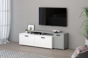 Тумба под ТВ Эльза (Бетонный Камень/Белый) в Елабуге - elabuga.mebel24.online | фото 1
