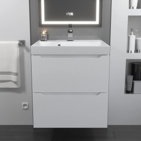 Тумба с раковиной Uperwood Tanos 50 см, подвесная, белая матовая в Елабуге - elabuga.mebel24.online | фото 10