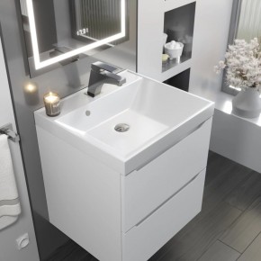 Тумба с раковиной Uperwood Tanos 50 см, подвесная, белая матовая в Елабуге - elabuga.mebel24.online | фото 9