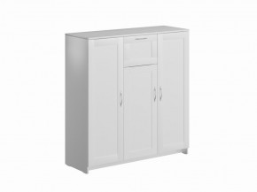 Тумба СИРИУС трехдверная с одним ящиком, цвет белый в Елабуге - elabuga.mebel24.online | фото