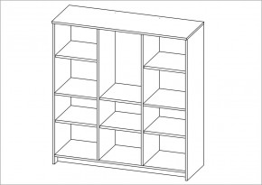 Тумба СИРИУС трехдверная с одним ящиком, цвет белый в Елабуге - elabuga.mebel24.online | фото 3