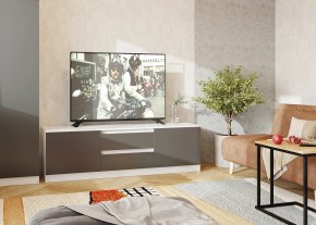 Тумба ТВ большая Парус (Белый/Графит) в Елабуге - elabuga.mebel24.online | фото 2