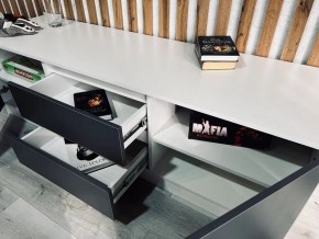 Тумба ТВ большая Парус (Белый/Графит) в Елабуге - elabuga.mebel24.online | фото 3