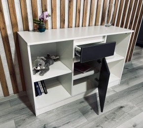 Тумба ТВ малая Парус (Белый/Графит) в Елабуге - elabuga.mebel24.online | фото 2