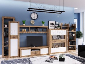 ТЕРРА Тумба Тв (Белый глянец/дуб сонома) в Елабуге - elabuga.mebel24.online | фото 2