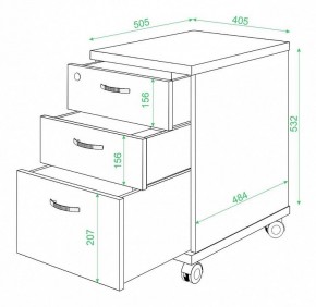 Тумбочка Домино ТС-2 в Елабуге - elabuga.mebel24.online | фото 3