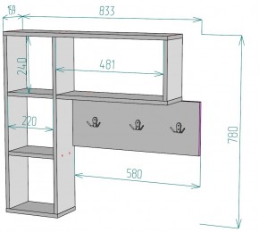 Вешалка настенная для одежды V28 в Елабуге - elabuga.mebel24.online | фото 2