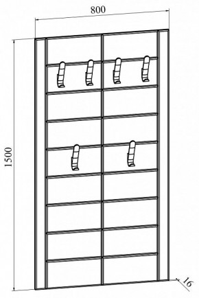 Вешалка настенная Изабель ИЗ-80 в Елабуге - elabuga.mebel24.online | фото 2
