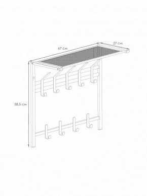 Вешалка-полка Торонто 22 в Елабуге - elabuga.mebel24.online | фото 3